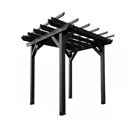 Highwood Usa Bodhi 8 x 8 Poly Outdoor Pergola Gazebo AD-PGLA0808-BKE